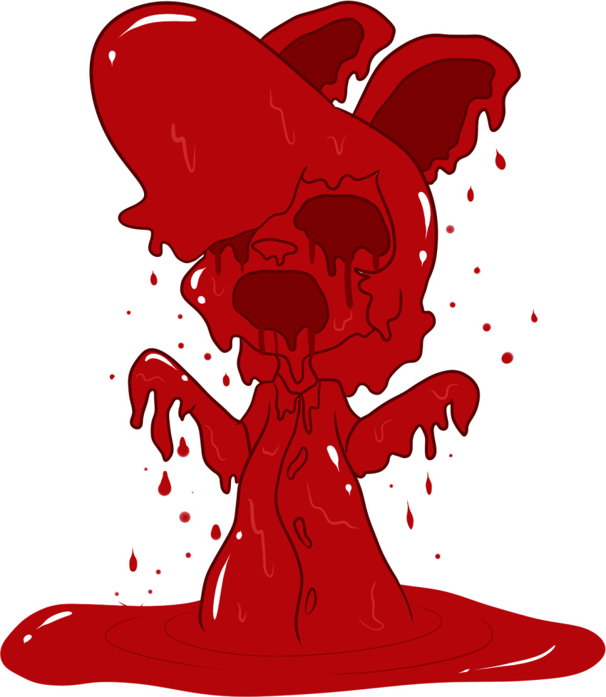 2016 alpha_channel alternate_species anthro apode blood blood_creature blood_pool bodily_fluids chokovit_(artist) clothed clothed_anthro clothed_male clothing colored digital_drawing_(artwork) digital_media_(artwork) dripping dripping_blood empty_eyes front_view full-length_portrait glistening glistening_body glistening_clothing glistening_hair hair hi_res lagomorph legless leporid male male_anthro mammal portrait rabbit rabbit_ears red_body red_ears red_eyes red_hair red_inner_ear red_lab_coat red_mouth red_nose simple_background solo topwear transparent_background valentine_fleischer