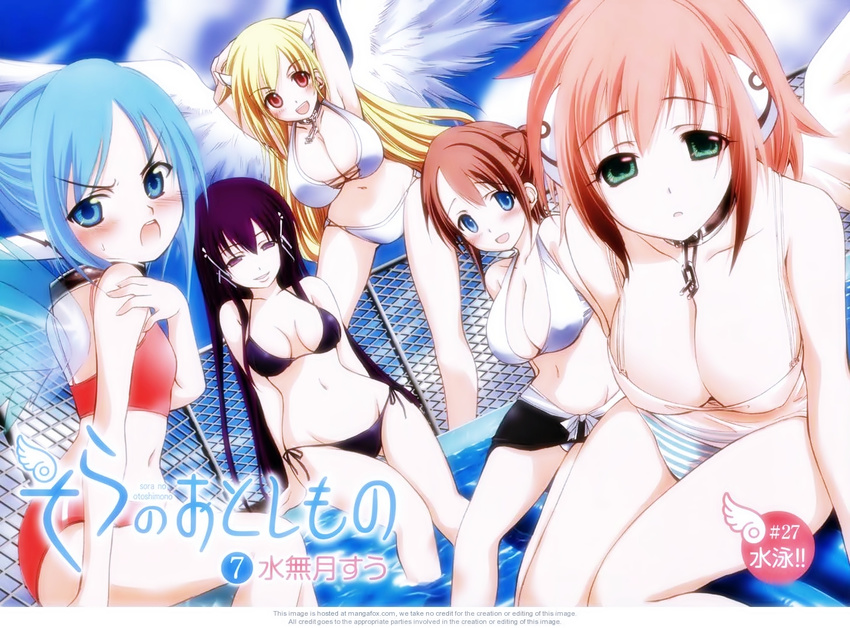 astraea ikaros mitsuki_sohara multiple_girls nymph_(sora_no_otoshimono) satsukitane_mikako sora_no_otoshimono watermark