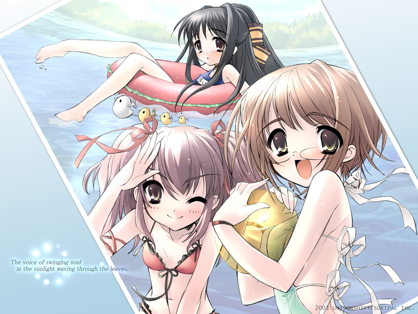 bikini ito_noizi komorebi_ni_yureru_tama_no_koe school_swimsuit swimsuits unisonshift wallpaper