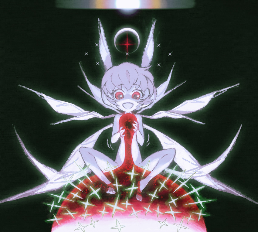 albino angel_(evangelion) ayanami_rei blood chibi cross end_of_evangelion highres jnt lcl lilith_(ayanami_rei) neon_genesis_evangelion nude pale_skin red_eyes spoilers wings