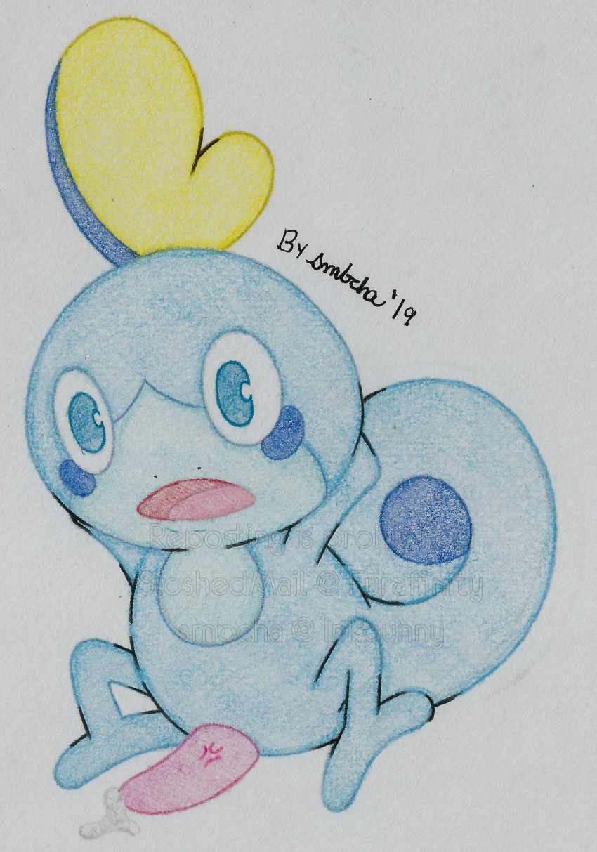 2019 absurd_res erection graphite_(artwork) hi_res male nintendo pencil_(artwork) penis pok&eacute;mon pok&eacute;mon_(species) precum reptile scalie sloshedmail sobble solo tapering_penis traditional_media_(artwork) video_games