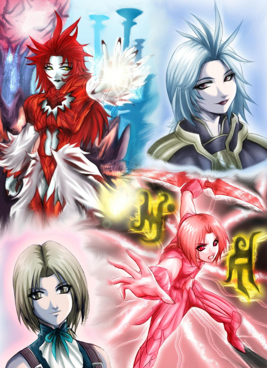 blade dual_persona final_fantasy final_fantasy_ix highres kuja multiple_boys red_hair ribbon trance_kuja trance_zidane_tribal weapon zidane_tribal