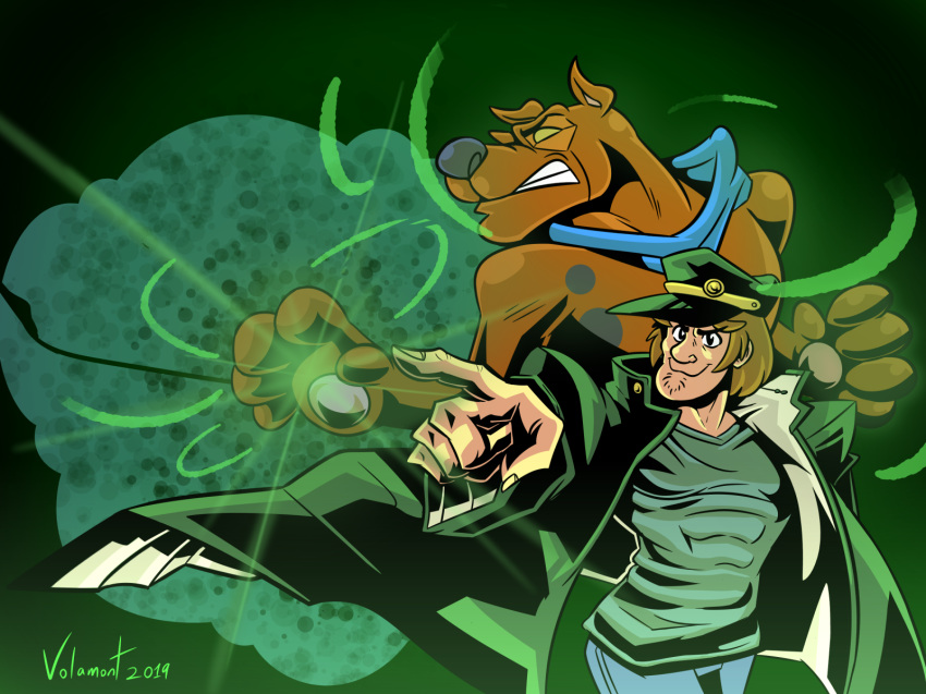 digital_media_(artwork) illustration invalid_tag jojo jojo's_bizzare_adventures scooby-doo scooby-doo_(series) shaggy shaggy's_bizzare_adventures traditional_media_(artwork) volamont