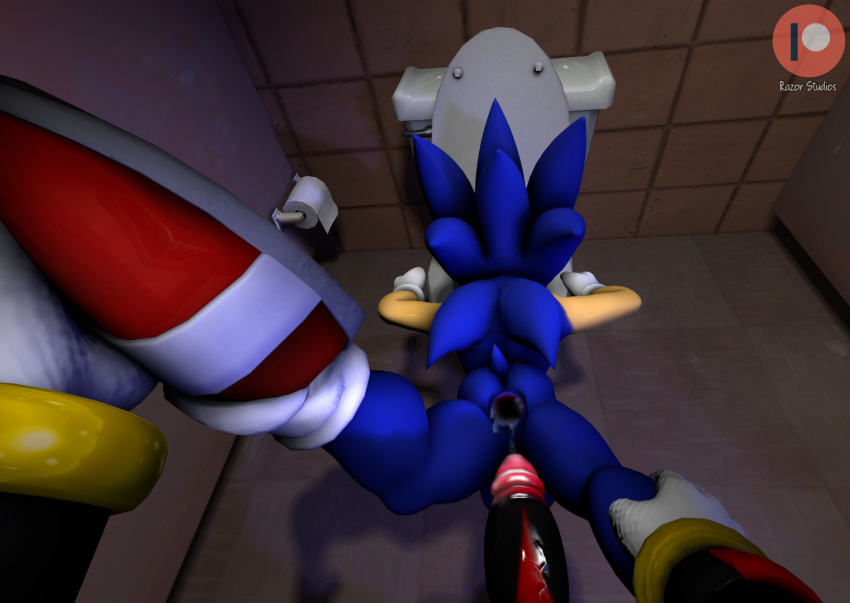 2019 artiat:razorkitana bathroom clothing cum erection eulipotyphlan footwear gloves hedgehog holding_(disambiguation) invalid_tag male mammal penis shoes sonic_(series) sonic_the_hedgehog toilet video_games