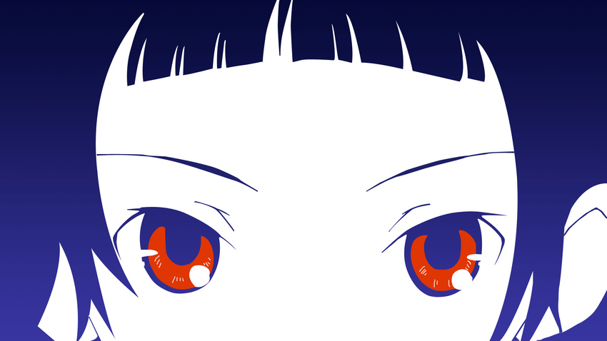 bangs highres red_eyes sayonara_zetsubou_sensei solo staring tsunetsuki_matoi vector_trace