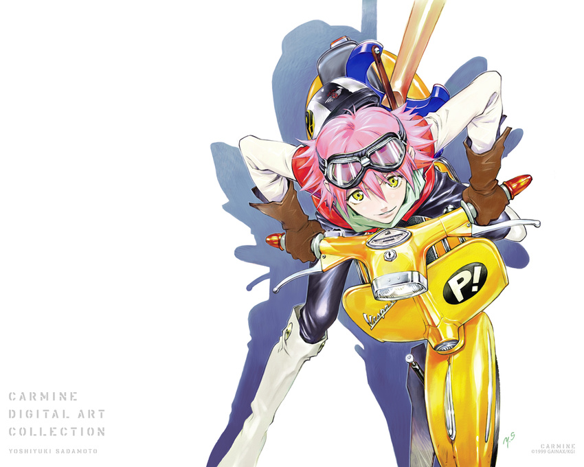 flcl guitar haruhara_haruko sadamoto_yoshiyuki wallpaper