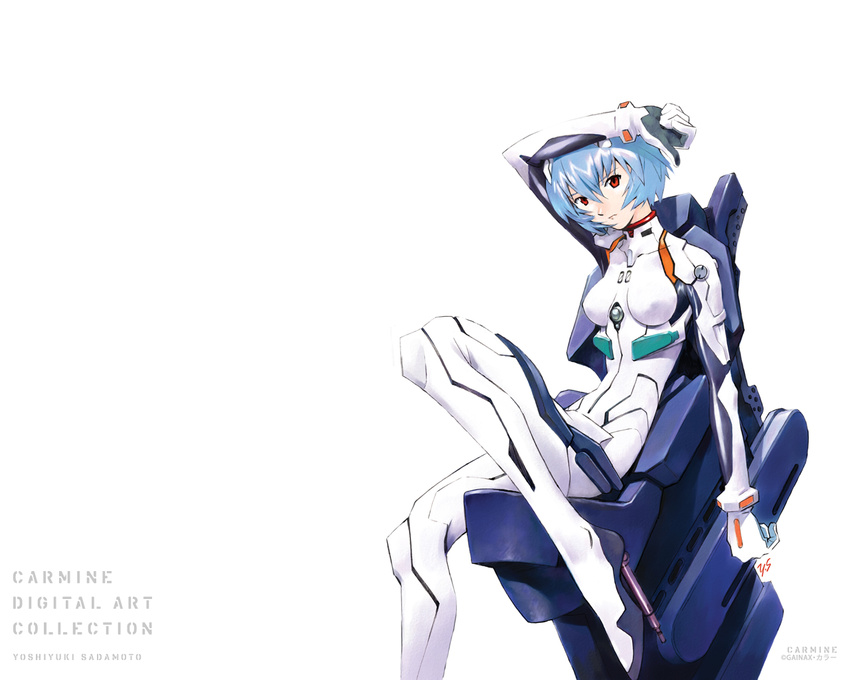 ayanami_rei bodysuit neon_genesis_evangelion sadamoto_yoshiyuki wallpaper