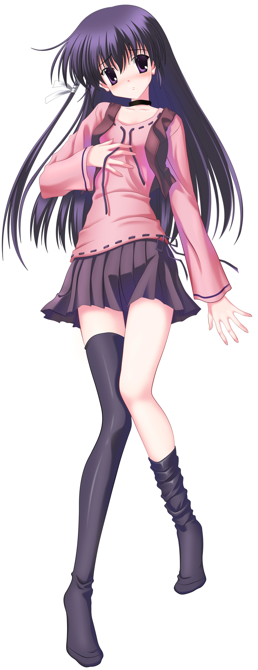 absurdres bangs full_body highres shihou_matsuri sola solo standing thighhighs transparent_background vector_trace