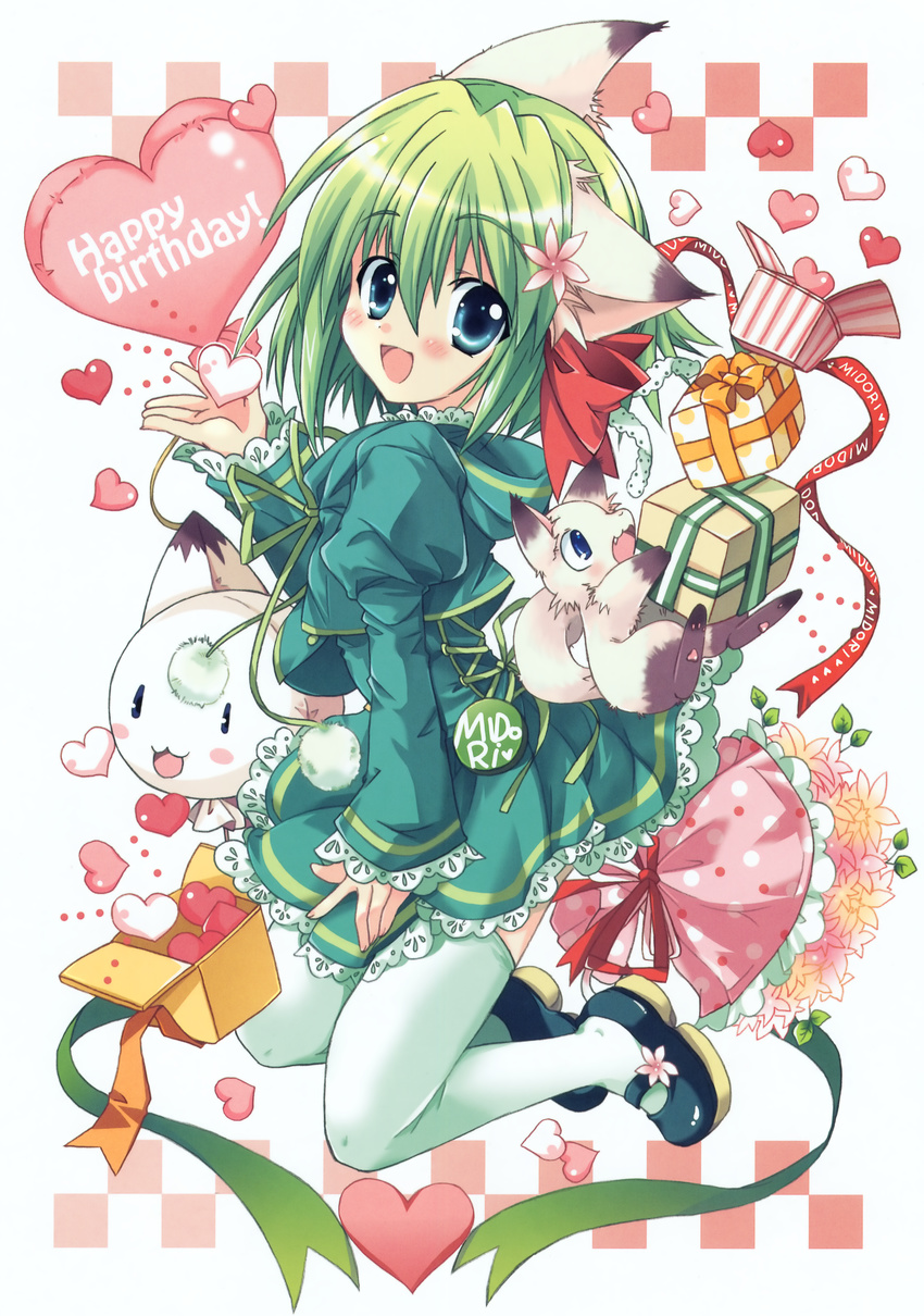 animal_ears dress greenwood izumi_rei lolita_fashion midori nekomimi thigh-highs