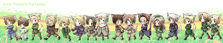 america animal_ears austria china france germany hetalia_axis_powers hungary japan lithuania megane nekomimi nokoto north_italy poland prussia russia south_italy spain switzerland tail united_kingdom