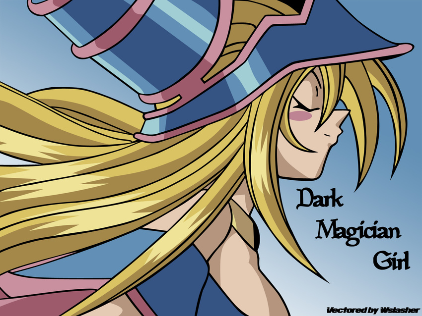 cleavage dark_magician_girl signed vector wallpaper yugioh