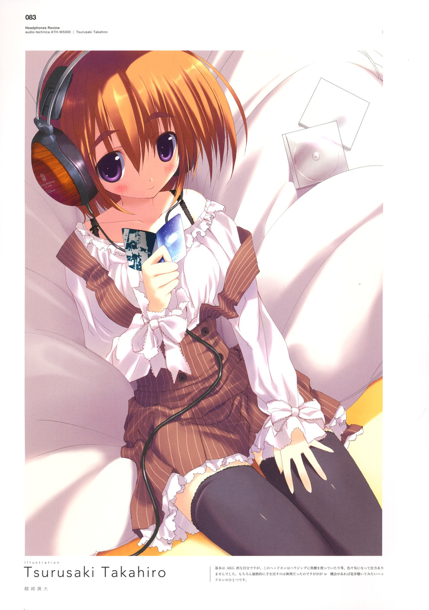 headphones tagme thigh-highs tsurusaki_takahiro