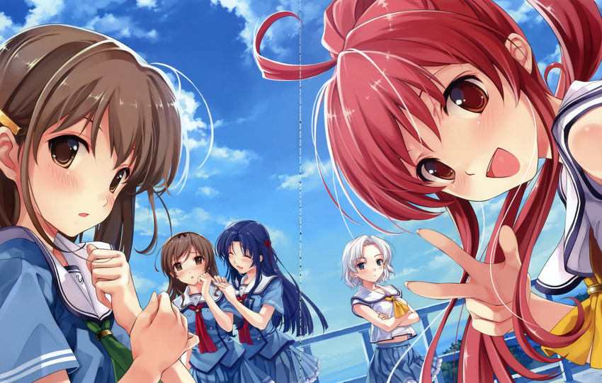 abhar crease deep_blue_sky_&amp;_pure_white_wings hanami_mar'ya koga_sayoko misaki_kurehito miyamae_tomoka nakano_hinata seifuku tsuyazaki_kokage