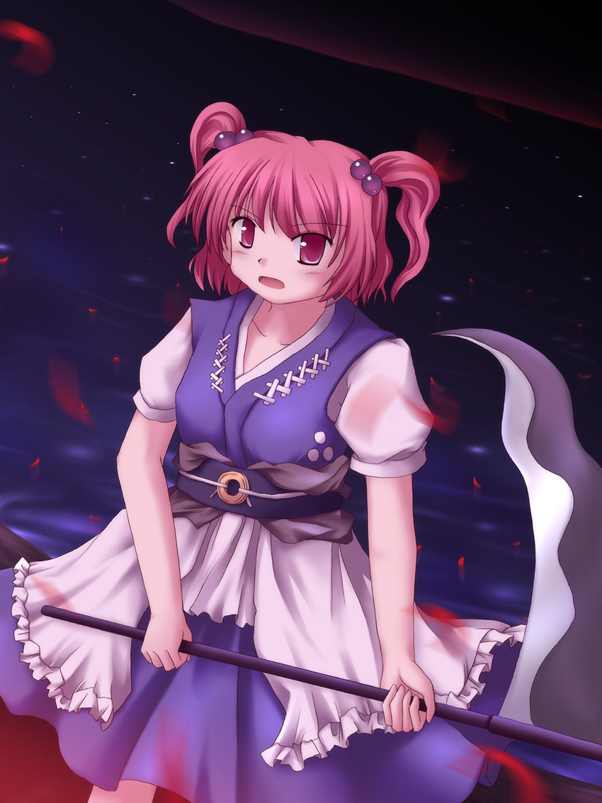 bangs highres lzh onozuka_komachi scythe solo touhou