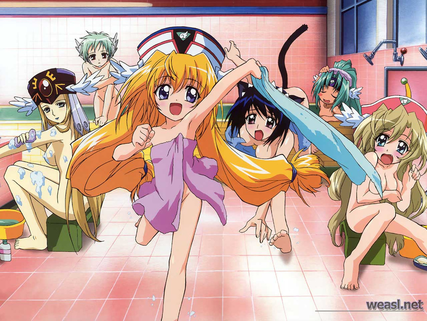 :d :o angel_wings animal_ears antennae aqua_eyes aqua_hair arm_grab armpits assisted_exposure barefoot bath bath_stool bent_over blonde_hair blue_eyes blue_towel blush blush_stickers breast_hold breasts brooch bucket cat_ears cat_tail child chorus_(ufo_princess_valkyrie) closed_eyes clothes_theft convenient_arm convenient_censoring covered_nipples covering covering_breasts embarrassed everyone fang feet flat_chest goddess hair_censor hat head_wings headband hydra_(ufo_princess_valkyrie) jewelry laine large_breasts long_hair looking_back maid maid_headdress mature mehm_(ufo_princess_valkyrie) multiple_girls naked_towel nipples nude official_art open_mouth ponytail purple_towel red_eyes robot_ears running sanada_(ufo_princess_valkyrie) shiokawa_takashi short_hair shower_head sideboob sitting smile soap soap_bubbles soap_censor soles sponge stool submerged surprised tail theft towel towel_on_head towel_theft tripping twintails ufo_princess_valkyrie valkyrie_(ufo_princess_valkyrie) very_long_hair wallpaper wardrobe_malfunction watermark wet window wings