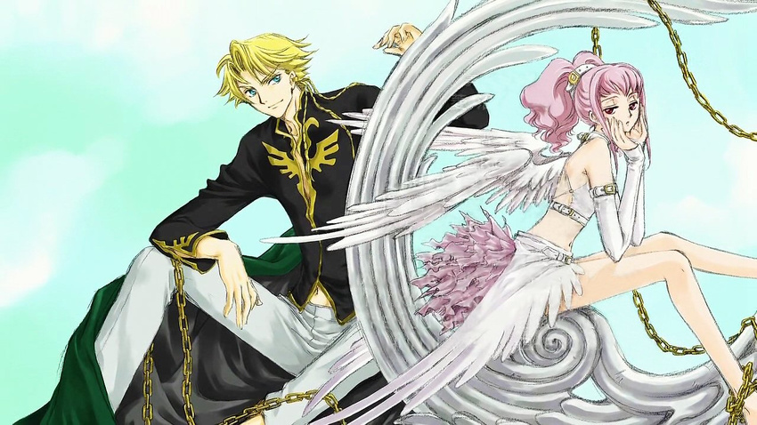 1girl anya_alstreim chain code_geass gino_weinberg midriff screencap wings