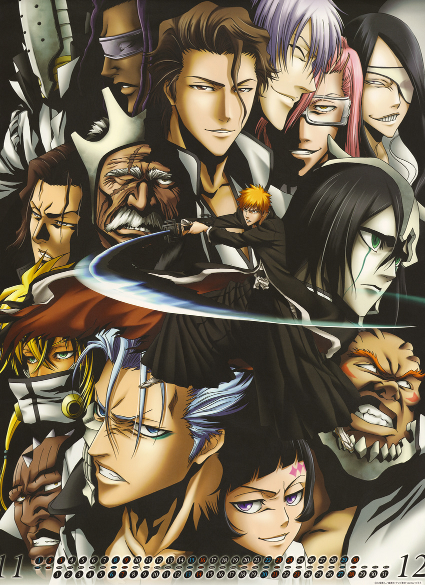 aizen_sousuke arruruerie_aaroniero barragan_luisenbarn bleach calendar coyote_starrk grimmjow_jeagerjaques halibel ichimaru_gin kaname_tousen kurosaki_ichigo nnoitra_jiruga sword szayel_aporro_grantz tite_kubo ulquiorra_schiffer yammy zommari_leroux