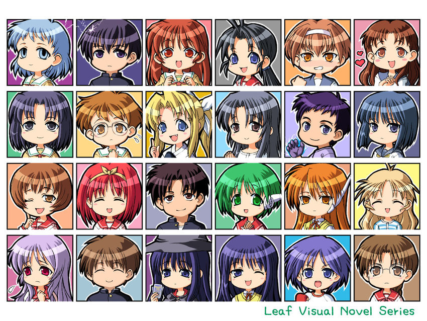 6+girls chaccu character_request chibi everyone icon icons kizuato leaf_(studio) multiple_boys multiple_girls shizuku_(game) to_heart wallpaper