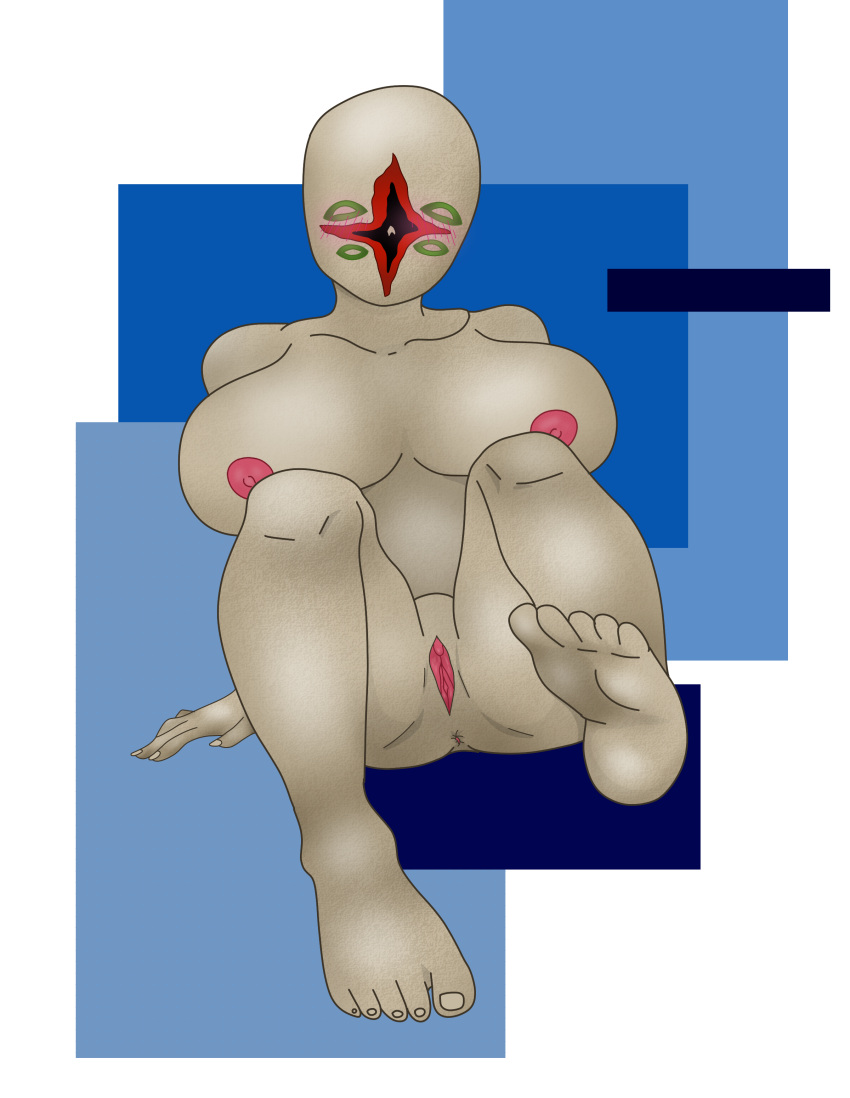 absurd_res anthro breasts female genitals hi_res lewarfire pussy scp-173 scp_foundation solo