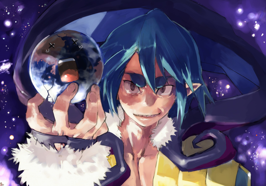 absurdres alexander_(phantom_kingdom) blue_hair disgaea highres makai_senki_disgaea_2 male_focus official_art phantom_kingdom solo toi8 wallpaper