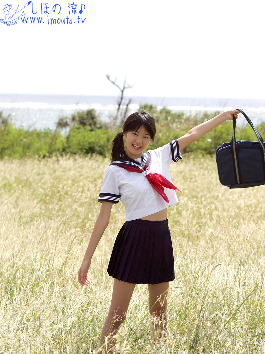 highres photo school_uniform shihono_ryo solo