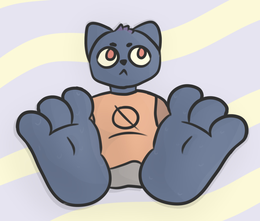 2019 ambiguous_gender anthro barley_bear digital_media_(artwork) domestic_cat felid feline felis female foot_fetish foot_focus fur mae_(nitw) mammal night_in_the_woods simple_background sitting sweat video_games