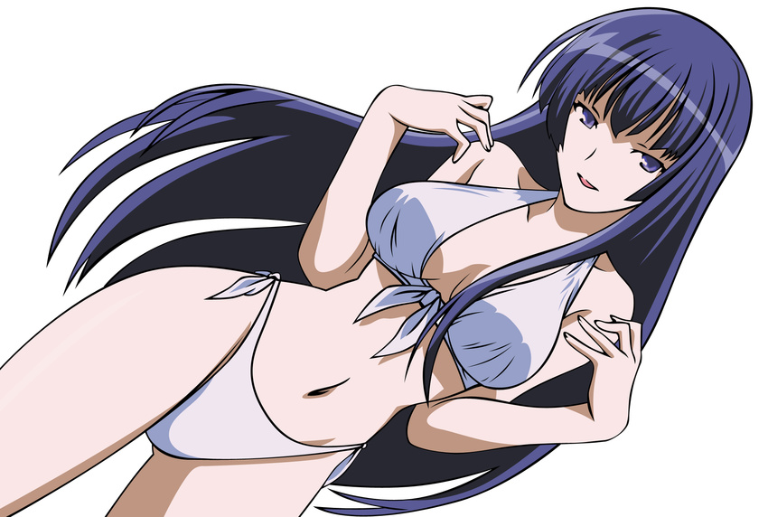 bikini kampfer long_hair purple_hair sangou_shizuku swimsuit transparent vector violet_eyes