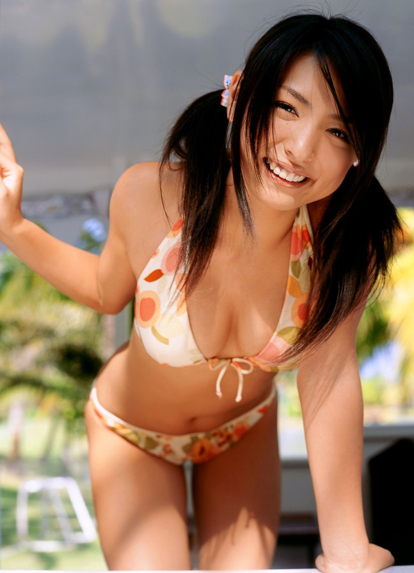 asian beach bikini highres photo solo swimsuit