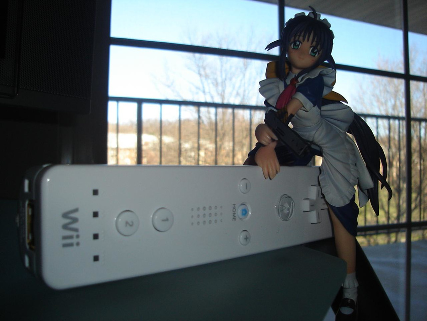 andou_mahoro controller figure game_console game_controller mahoromatic photo product_placement solo wii wii_remote