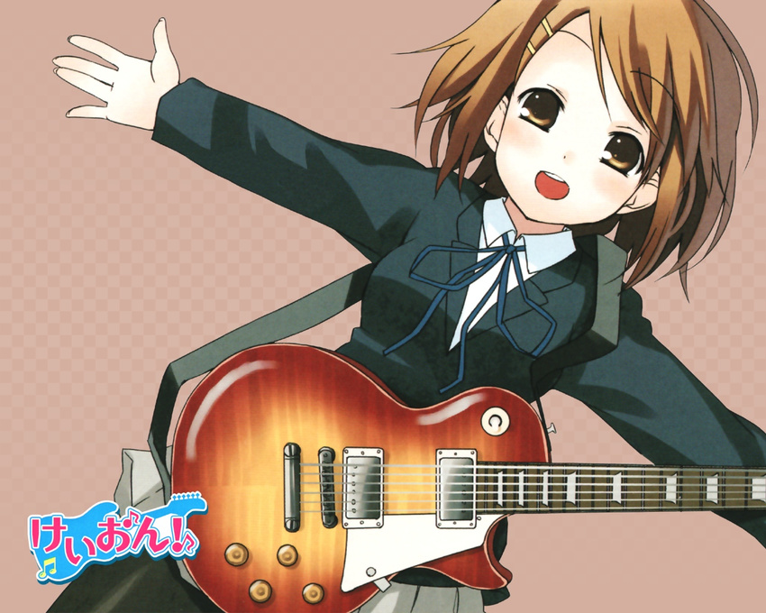 guitar hirasawa_yui instrument k-on! kakifly pantyhose school_uniform solo