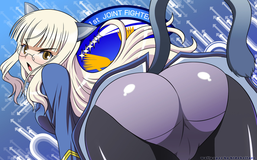 glasses panties pantyhose perrine-h_clostermann strike_witches tail underwear vector