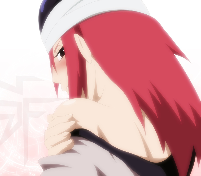 back blush brown_eyes naruto photoshop red_eyes red_hair stiky_finkaz tayuya undressing