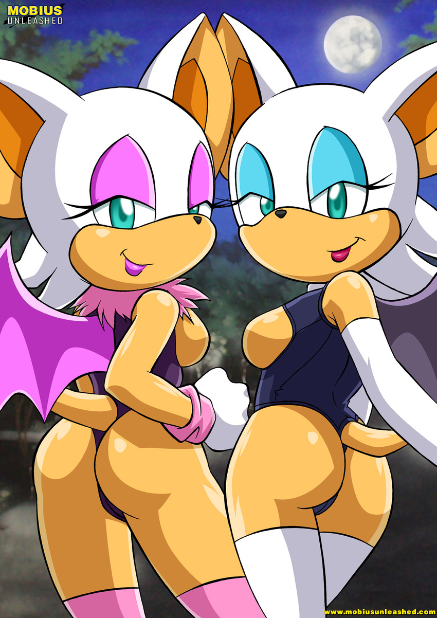 bat butt female lesbian looking_at_viewer mobius_unleashed rouge_the_bat sonic_(series)