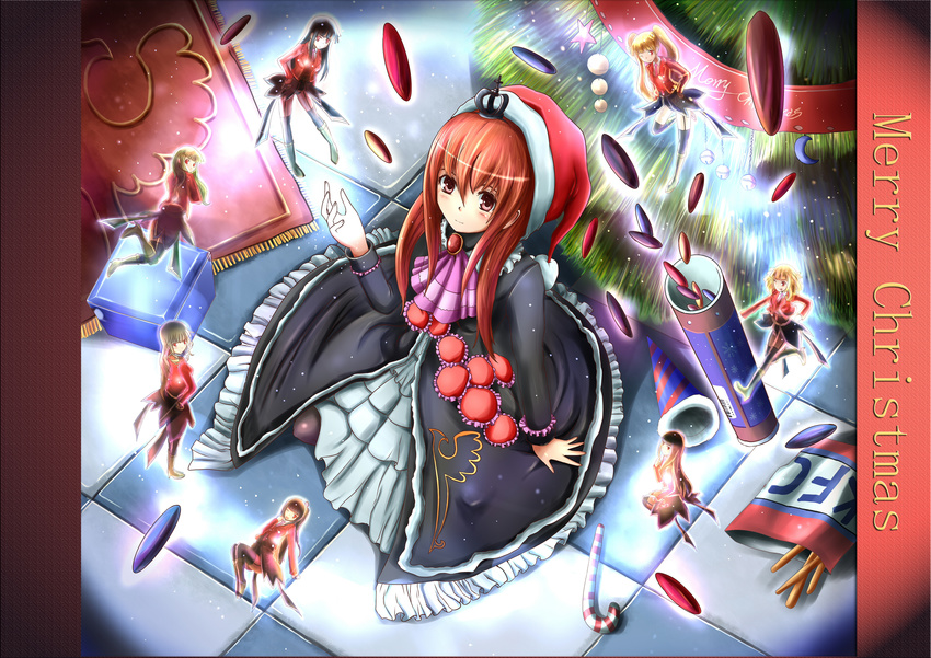 absurdres asmodeus bangs beelzebub belphegor boots christmas highres leviathan_(umineko) lucifer mammon maria_(umineko) multiple_girls satan stakes_of_purgatory umineko_no_naku_koro_ni ushiromiya_maria zen_(weishanzhe)