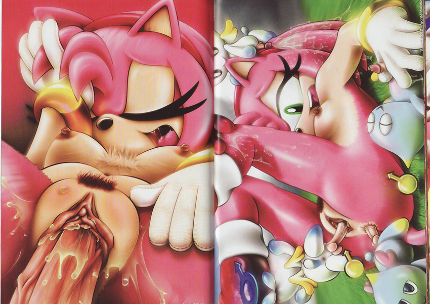 &hearts; absurd_res amy_rose amy_untold anal anal_penetration anus breasts chao clitoris comic cum doujin eyes_closed female hedgehog hi_res insertion nipples nude orgy penetration pussy saliva sonic_(series) tc tongue vaginal vaginal_penetration