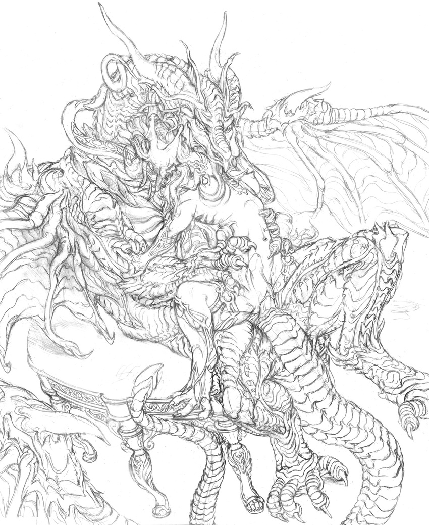 2010 dragon female from_behind grope horns internal licking male mariecannabis nude penetration penis pussy sex sketch spread_legs spreading straight tongue vaginal vaginal_penetration