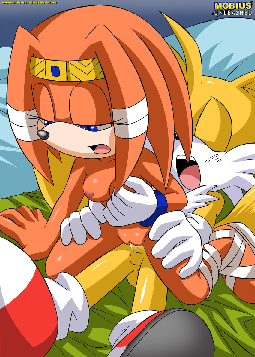 bed breasts canine cum cum_inside eyes_closed female fox gloves male miles_prower mobian mobius_unleashed nude open_mouth penetration penis riding sega sonic_(series) straight tails tikal_the_echidna vaginal vaginal_penetration