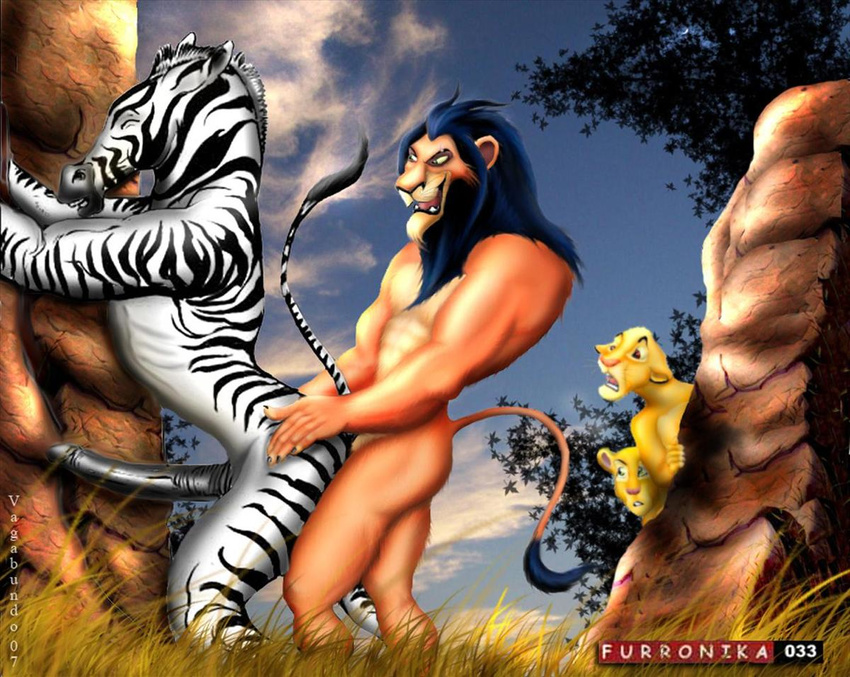 anal anal_penetration couple disney equine erection eyes_closed feline furronika gay horsecock interspecies lion male penetration penis raised_tail rule_34 scar scar_(the_lion_king) sex simba tail the_lion_king zebra