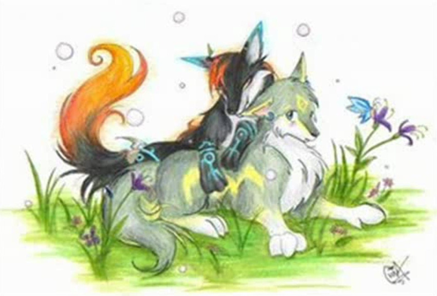 canine legend_of_zelda link midna the_legend_of_zelda twilight_princess wolf