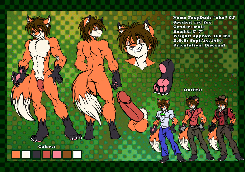 canine crystal-for-ever fox foxydude glasses male model_sheet penis sheath solo
