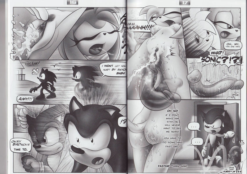 absurd_res amy_rose amy_untold backside breasts butt clitoris comic dildo doujin female female_ejaculation hedgehog hi_res male masturbation monochrome nipples nude orgasm pussy pussy_juice sex_toy sonic_(series) sonic_the_hedgehog sweat tail tc