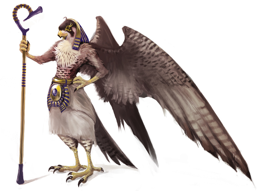 avian bird egyptian falcon horus male nejita solo tail wings