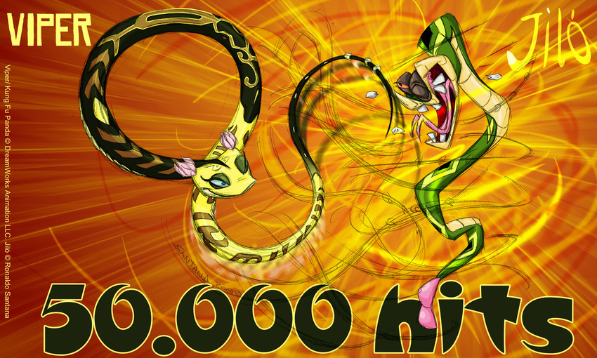 female feral fight jilo jilo_(character) kung_fu_panda male master_viper reptile scalie snake