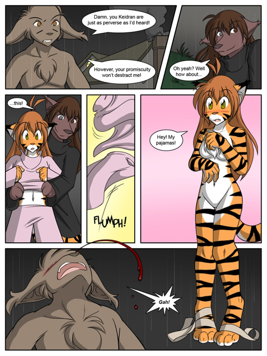 female flora_(twokinds) natani_(twokinds) nosebleed tom_fischbach twokinds