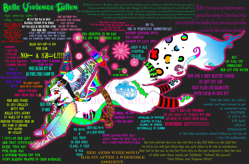 canine colorful dog educational feral kyomana model_sheet parody rainbow sparkledog syringe watermark