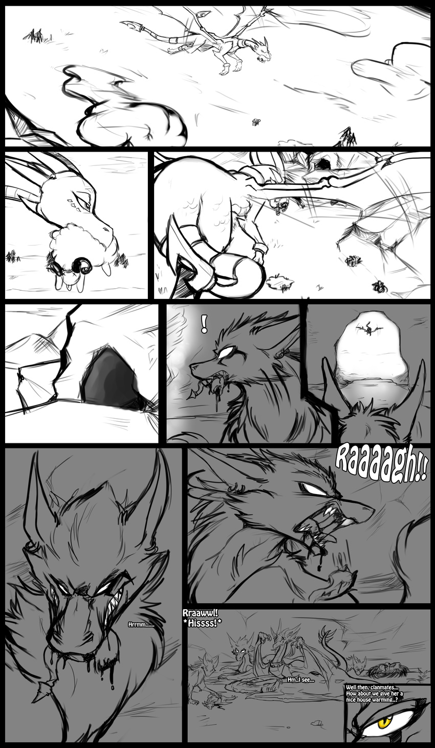 comic cynder death dragon hi_res kayla-na mel_the_hybrid monochrome spyro spyro_the_dragon video_games