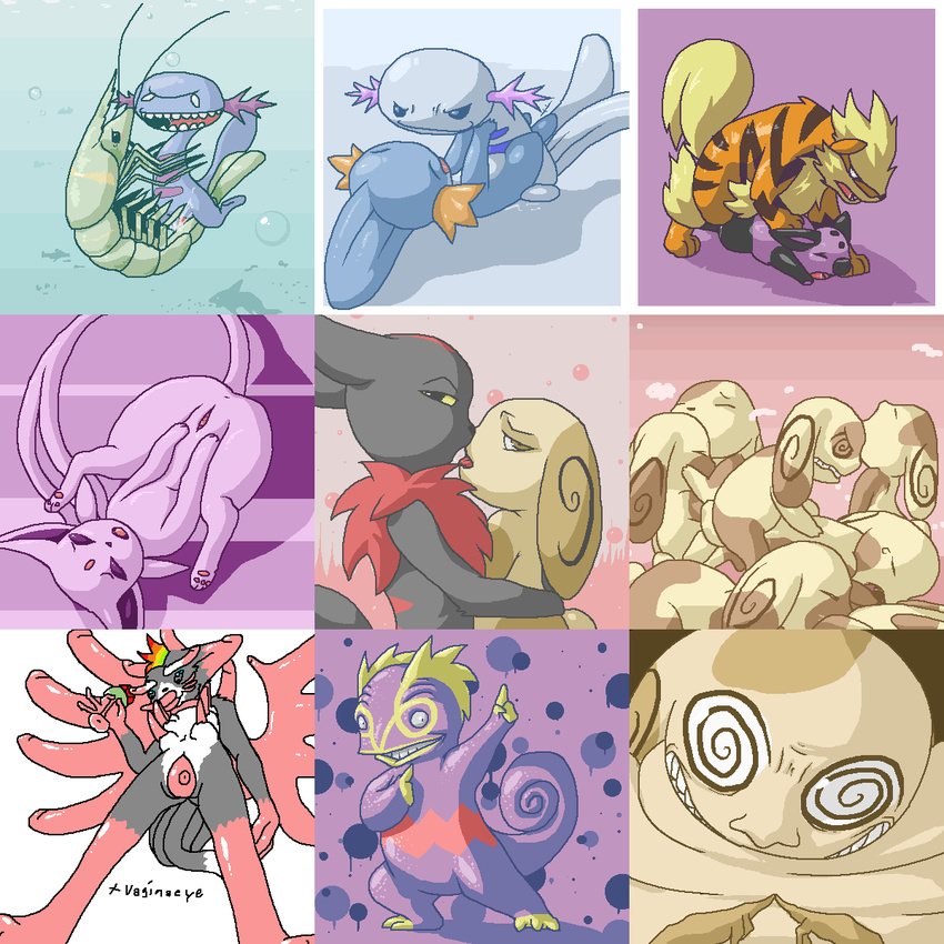 9_6 anus arcanine black_eyes blue_eyes brown_eyes canine espeon eyes_closed female grumpig kecleon male mudkip nude penetration penis pok&eacute;mon prawn purple_eyes pussy sex spinda straight umbreon vaginal vaginal_penetration what white_eyes wooper yellow_eyes