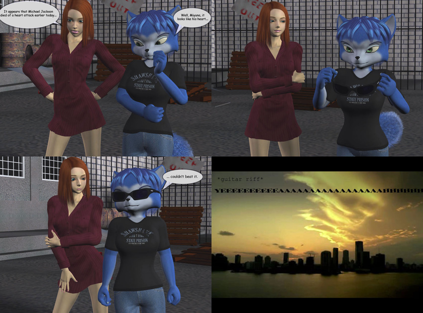 3d canine comic csi daymond42 dialogue fox funny krystal michael_jackson star_fox sunglasses video_games