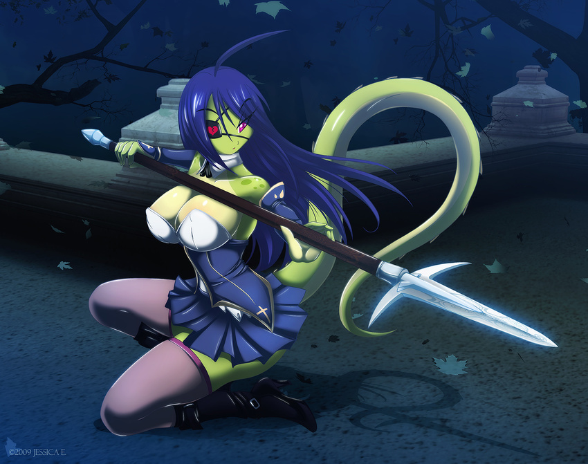alicia big_breasts breasts corset eye_patch female jessica_elwood lizard scalie silver_glaive solo