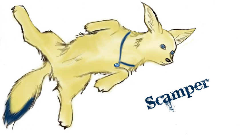canine chibiwolf1005 fennec fox male mascot_contest scamper solo spreading